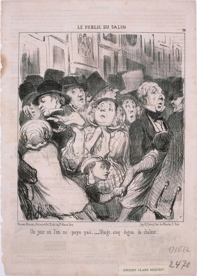 Das Publikum des Salons - Ein Tag, an dem man nicht zahlt... von Honoré Daumier